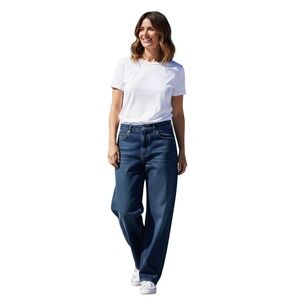 Tommy Hilfiger Women‎ Dark Wash Wide Leg Jeans Classic Size 36/32